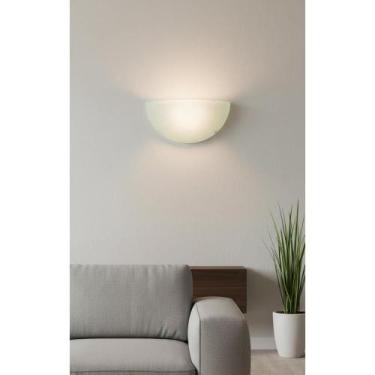 Imagem de 2x Arandela Parede Jurerê Vidro Fosco E27 Branca Moderno - Congratulat