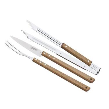Imagem de Kit Churrasco Tramontina Tradicional Inox 3 Peças