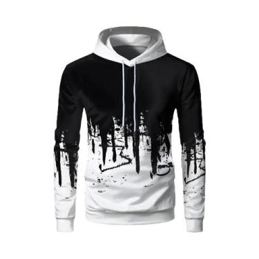Imagem de Moletom Masculino Com Capuz Estampado Em 3D Para Casal, Esportivo, Cas