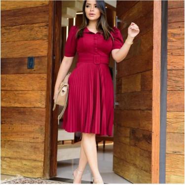 Imagem de Vestido Branco Para Réveillon Feminino Rodado + Cinto Incluso Confortá