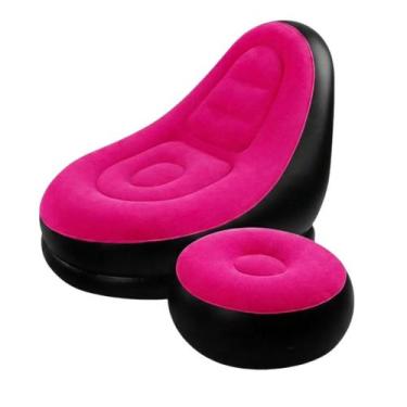 Imagem de Poltrona Puff Sofá Inflável Apoio Portátil Aveludado Lounge - CLICK HO