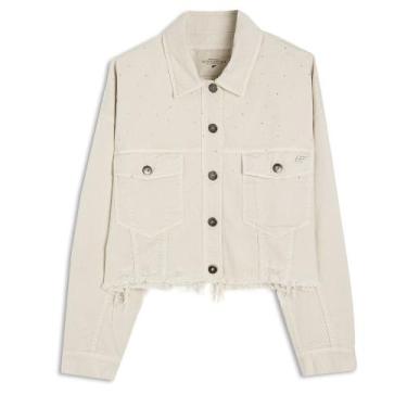 Imagem de Jaqueta Ellus White Denim II Oversized Cropped Feminina, Creme, P
