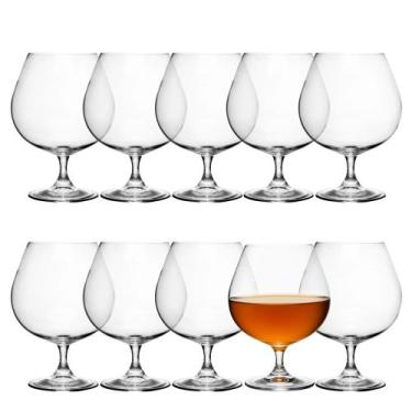 Imagem de Jogo 10 Taça de Conhaque Cognac de Cristal Gastro Colibri 690ml Wolff