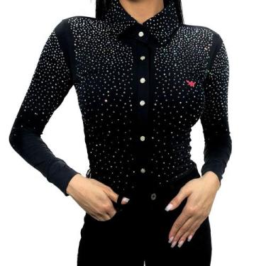 Imagem de Body Country Com Brilho Feminino Manga Longa Bill Way, Preto, M