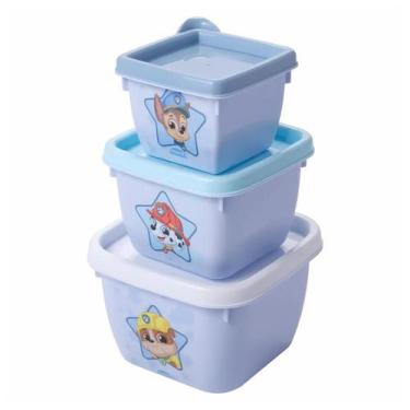 Imagem de Kit 3 Potes Infantil Menino Menina Papinha Lanche Bpa Free - - PLASUTI
