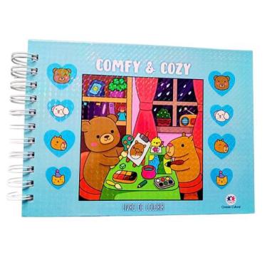 Imagem de Livro de Colorir Comfy & Cozy 48 Ilustrações Original - Ciranda Cultur