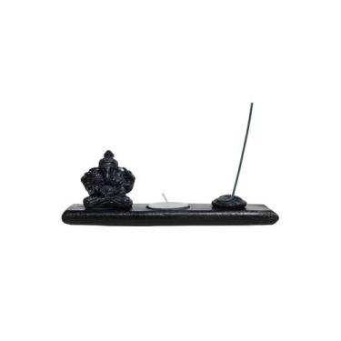 Imagem de Incensário Ganesha E Porta Vela Em Resina Hindu Zen - Shop Aniz