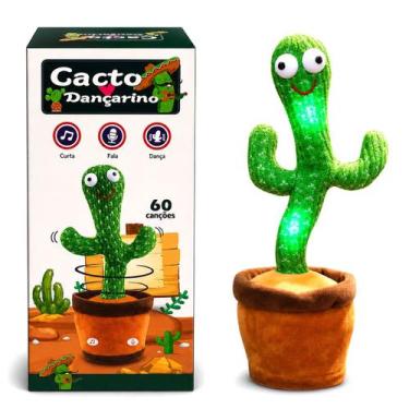 Imagem de Cacto que Dança Função Gravação de Voz e Repetição Recarregável - Toy 
