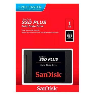 Imagem de SSD Sandisk Sdssda-1t00-g27, Plus, 1TB, Sata Iii 6GB s, Leitura 535mb 