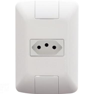 Imagem de Conjunto 4x2 com 1 Tomada 2P+T Tramontina Aria 20 A 250 V Branco