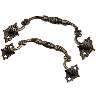Imagem de 1 PC Puxador Punho 100 / 113mm Botão de Ferro Armário Do Vintage Botões de Porta Armário Armário Guarda-roupa Antique Bronze Móveis Hardware YYDFPIIA (Color : 100x40mm)