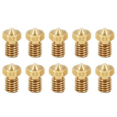 Imagem de Zwbfu 10 pçs/lote V6 Bico de Aço Inoxidável 1.75mm / Bicos De Bronze 0.2 0.3 0.4 0.5 0.6mm para 3D Printer Parts
