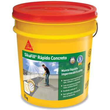 Imagem de Sikafill Rápido Cinza Concreto 15 Kilos - 454418 - sika