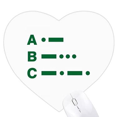 Imagem de Mousepad Morse Code One Two Point Line Representation Heart Tapete de borracha para escritório