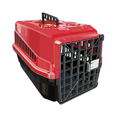 Imagem de Caixa De Transporte N.1 Cão Cachorro Gato Pequena Cor:vermelho