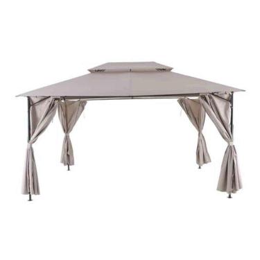 Imagem de Gazebo De Aço Com Tecido E Cortinas - 4,00 X 3,00 M - Luxor