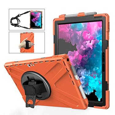 Imagem de For for Microsoft Surface Pro 4/5 Shockproof Colorful Silicone + PC Protective Case with Holder & Hand Strap & Pen Slot