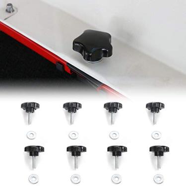 Imagem de Parafusos de polegar CheroCar Hardtop de remoção rápida para Jeep Wrangler 1987-2020 e Unlimited TJ YJ JK JKU JL JLU, acessórios externos, 8 peças/conjunto, preto
