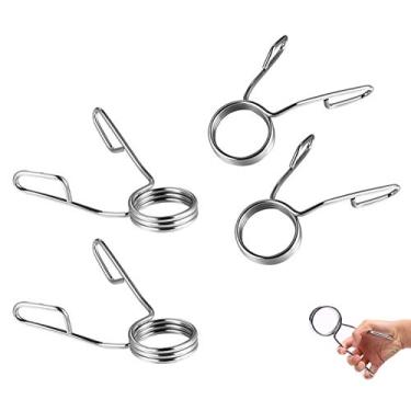 Imagem de Aebor 4 peças de clipes de mola de haltere de 5 cm, grampos de barra olímpicos clipes de colarinho, suprimentos de treinamento de fitness para exercícios de halterofilismo