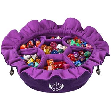 Imagem de CardKingPro Immense Dice Bags com Pockets - Roxo - Capacidade 150+Dados - Ótimo para Colecionadores de Dados [Design Patenteado]