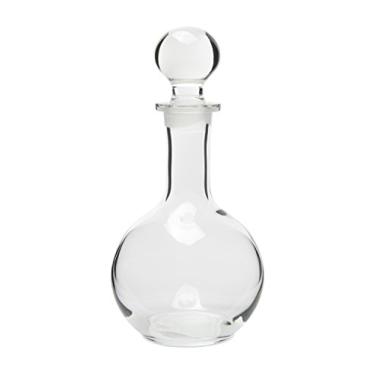 Imagem de Decantador de licor de vidro feito à mão com rolha, pequeno, 227 g (19,7 cm A)