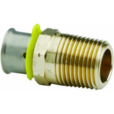 Imagem de Viega 90571 PureFlow Adaptador de pressão PEX bronze zero chumbo macho 3,8 cm x 3,8 cm de pressão x NPT macho