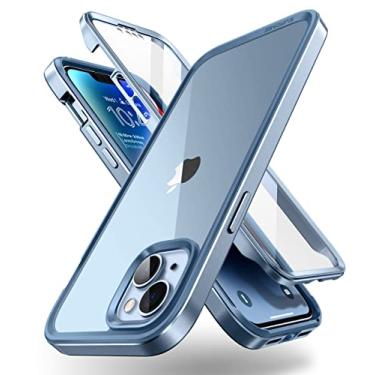 Imagem de Capa SUPCASE Unicorn Beetle Edge XT para iPhone 14 Plus 6,7 Pol com protetor de tela embutido Capa protetora transparente com moldura fina (azul)