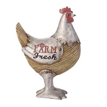 Imagem de Darice Decoração de galo de mesa Farm Fresh, 18 cm L x 29 cm A x 7 cm D, multicolorido