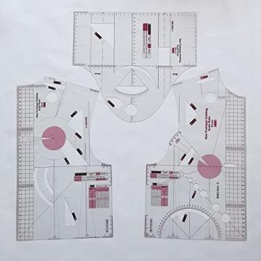 Imagem de HONEYSEW Régua de design de moda 1:1 para mulheres, blusa, design de tecido, escola, estudante, técnica, desenho, templete, roupa, protótipo, régua de costura, modelo 160/84A