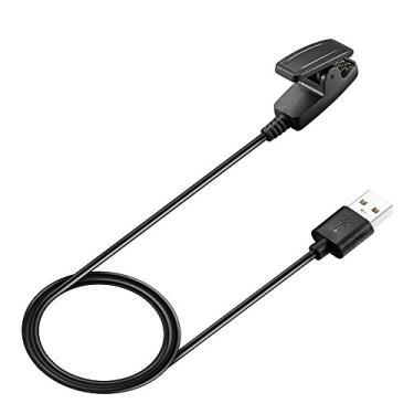 Imagem de Cabo de carregamento para relógio inteligente com clipe USB, cabo carregador portátil de dados para relógios inteligentes Garmin Vivomove HR/Approach S20/ Forerunner 735XT/ 235/230/630/35