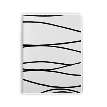 Imagem de Diário de capa macia com textura de linha irregular Art Deco, para presente
