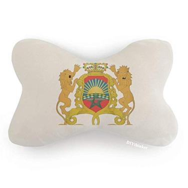 Imagem de DIYthinker Emblema nacional da África do Marrocos, decoração de pescoço, almofada para apoio de cabeça