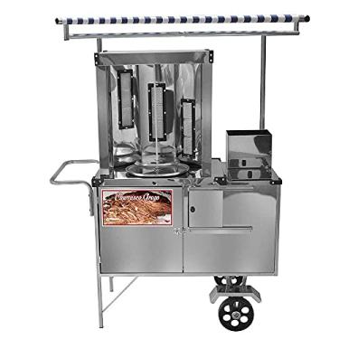 Imagem de Carrinho de Churrasco Grego Cefaz Inox Rodas Maciças e Toldo L19m/t