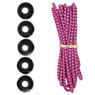 Imagem de Kits de cordas de choque Paracord Planet Ball – 3 m de cabo de choque de 0,5 cm – para acampamento, eventos, tendas, caminhadas, lonas e usos ao ar livre (nerds)