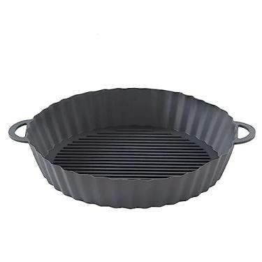 Imagem de Forma Cesta de Silicone Para Air Fryer Reutilizável Antiaderente Com Alça (cores variadas)
