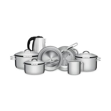 Imagem de Conjunto De Panelas Solar Inox 6 Peças E Chaleira Elétrica ECH01 1,8L 220v - Eos