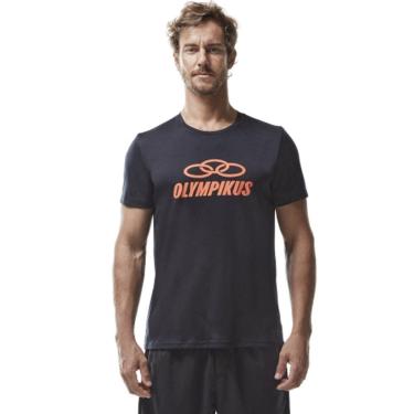 Imagem de Camiseta Olympikus Big Logo Masculina - Preto e Laranja
