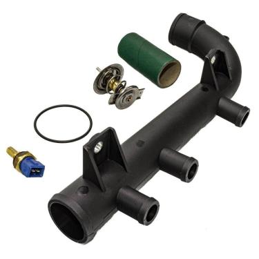 Imagem de Kit Válvula Termostática + Plug Temperatura Astra 1.8 2.0 Ipanema 1.8 Kadett Vectra 2.0 8V Com Tubo de Água - MTEK20058
