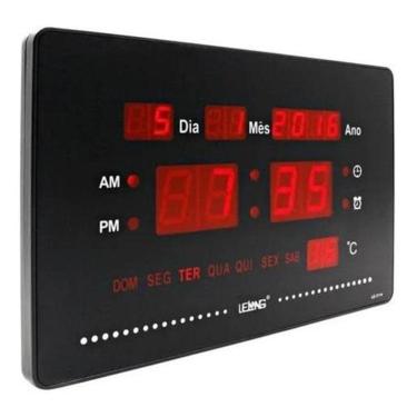 Imagem de Relógio De Mesa Parede Digital Led Data Temperatura Le-2114
