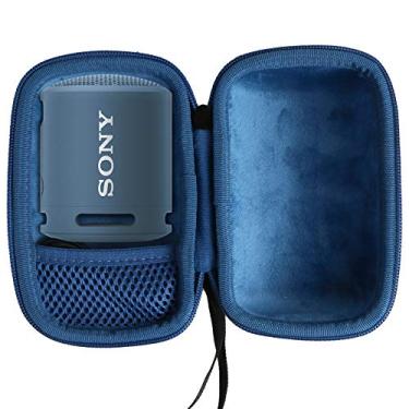 Imagem de khanka Capa de viagem rígida de substituição para alto-falante Bluetooth Sony SRS-XB13 XB100 Extra Bass Compact portátil à prova d'água (azul)