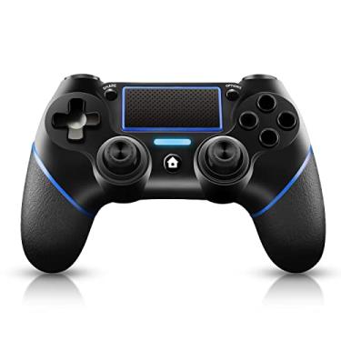 Imagem de Sefitopher Controle Sem Fio PS4 para PlayStation 4/Pro/Slim/PC Laptop, Joypad Profissional PS4, Painel de Toque com Vibração Dupla, Modo Instantâneo para Compartilhar Joystick (Azul)