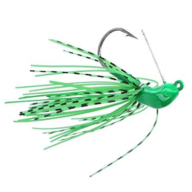Imagem de Isca de saia de guarda-chuva, isca giratória para isca de peixe baixo isca de pesca profissional isca de pesca de robalo para lago de água doce de água salgada(verde)