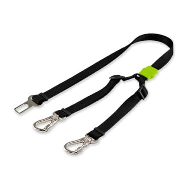 Imagem de Dog Trip Brasil Cinto de Segurança Pet Duplo Universal para Cachorro Gato com Gancho Trava de Segurança Cães Gatos Carro Coleira Adaptador Porte Ajustável Estampa (Mist)