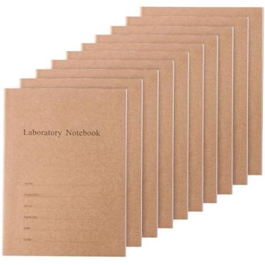Imagem de NIOIPXA Caderno de laboratório, caderno de laboratório sem carbono, 21 x 28 cm, 40 folhas/pacote (Cor Kraft, pacote com 10)
