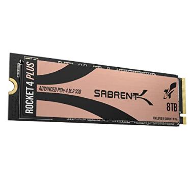 Imagem de Sabrent 8 TB Rocket 4 Plus NVMe 4.0 Gen4 PCIe M.2 SSD Interno de Estado Sólido de Desempenho Extremo R/W 7100/6600 MB/s (SB-RKT4P-8TB)
