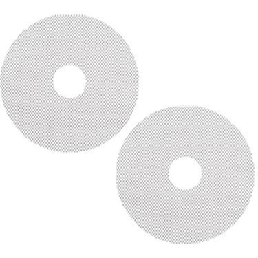 Imagem de 2 folhas de desidratador de silicone de couro de frutas com bordas – não tóxicas para desidratadores redondos da Nesco, molde labial para segurar massa líquida de frutas enrolar, círculo de couro de