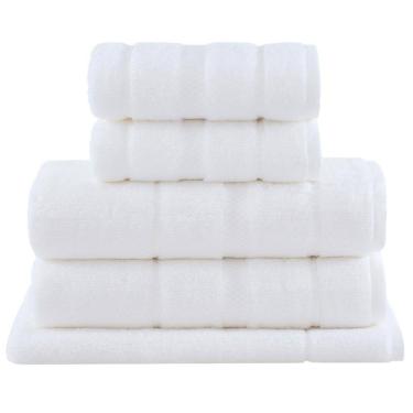 Imagem de Jogo de Toalhas de Banho com 05 Peças Vison Dual Air Branco - Buddemeyer