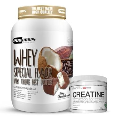 Imagem de Kit Whey Special Flavor 840g 3W Best Protein + Creatina Pura 100g (840g, Chocolate com Coco)