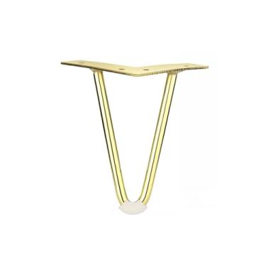 Imagem de Light luxury metal sofa legs, suitable for cabinets, TV cabinets, coffee tables, bathroom cabinets, strong load-bearing, firm and stable without shaking（4ps）(Gold,11cm/4.33in*20cm/7.87in)