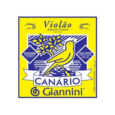 Imagem de Encordoamento Giannini Canário para Violão Aço .011 com Bolinha GESWB
